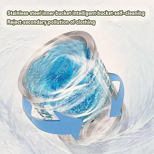 Miniatura 3 de Mini lavadora y secadora portátil 2 en 1, lavadora de tambor frontal totalmente automática montada en la pared con panel de control LCD, para ropa