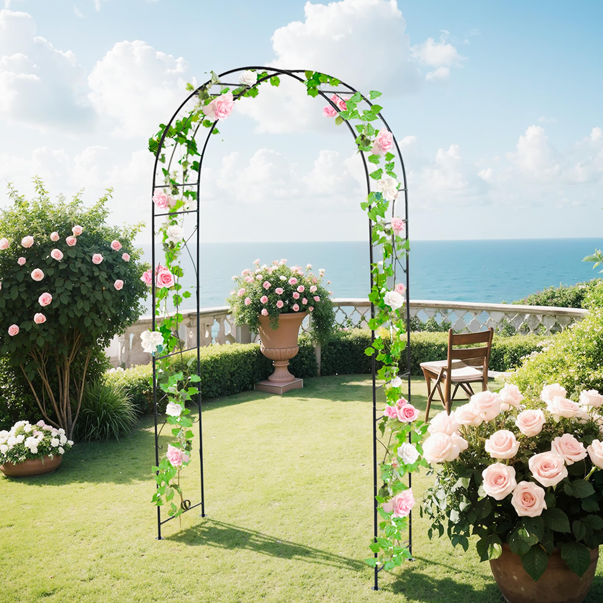 ガーデンアーチ ローズアーチ 園芸 ガーデニング用品 ガーデン ファニチャー Amazon | Jujwooo ガーデンアーチ ローズアーチ 園芸