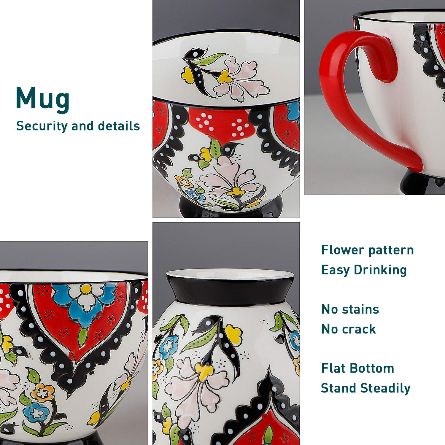 superyes Set di tazze da 4,444 ml grande tazza in ceramica, tazza da caffè per tè, latte, latte, cappuccino, cacao, muesli, cioccolata calda, regalo per uomini, donne, amici, famiglia