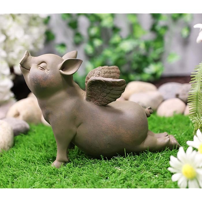 Buy Ebros Peaceful Zen Yoga Flying Pig Hog Heavens Statue Rustic