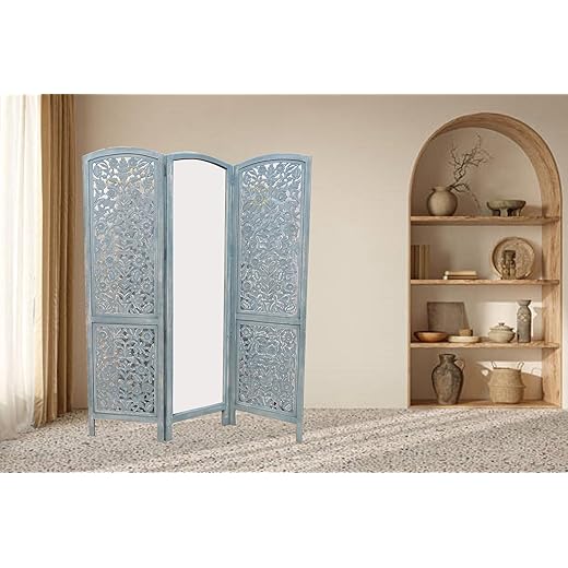 3-Panel Room Divider, Floral Pattern, 72 x 60 inches