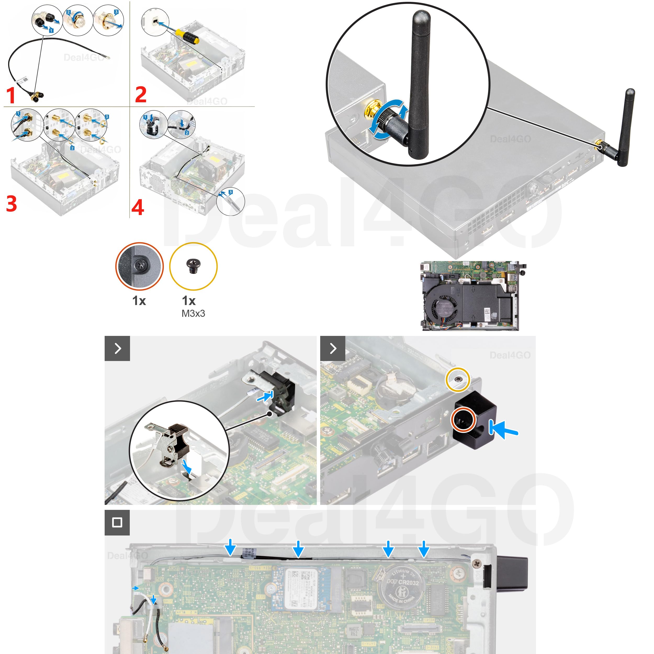 Scheda WiFi Bluetooth Per Dell OptiPlex Micro Scheda Wireless Bluetooth Per Dell OptiPlex 7050, 3060, 3070, 3690, 7060 Micro - Usata Scheda Wireless Dell