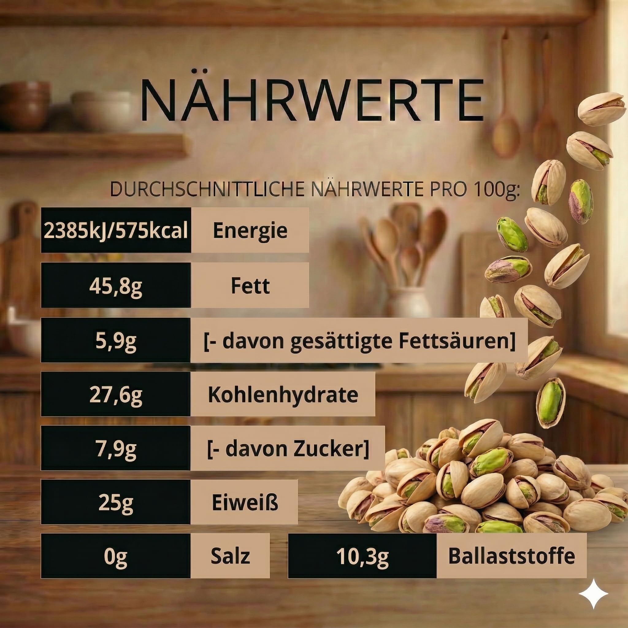 SIVIFOOD® Pistazien mit Schale [1kg] – Naturbelassene Pistazien ungesalzen & ungeröstet – Leckere Pistazienkerne in Premium Qualität – Naturbelassen & ohne Zusätze – Knackige Nüsse zum Snacken