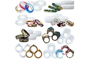 Ring Resin Molds Silicone - Jewelry Making Mold for Liquid Clay Crafting...
