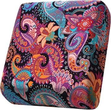 Fuloon Sofa Cushion Covers, Stretch Printed Seat Cushion Cover Couch Seat Slipcovers Washable Furniture Protector for Armchair Loveseat Sofa Floral Deep-Purple, 2 PCS
