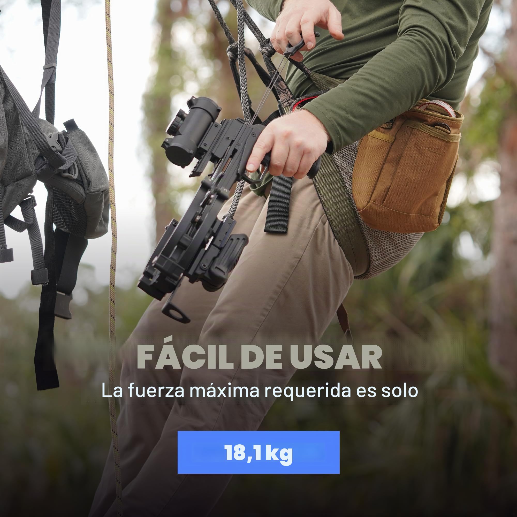 BALLISTA BAT Compound Mini Ballesta - Ballesta pequeña para caza, pesca y objetivo - 300 FPS, 130 libras, 2.5 libras