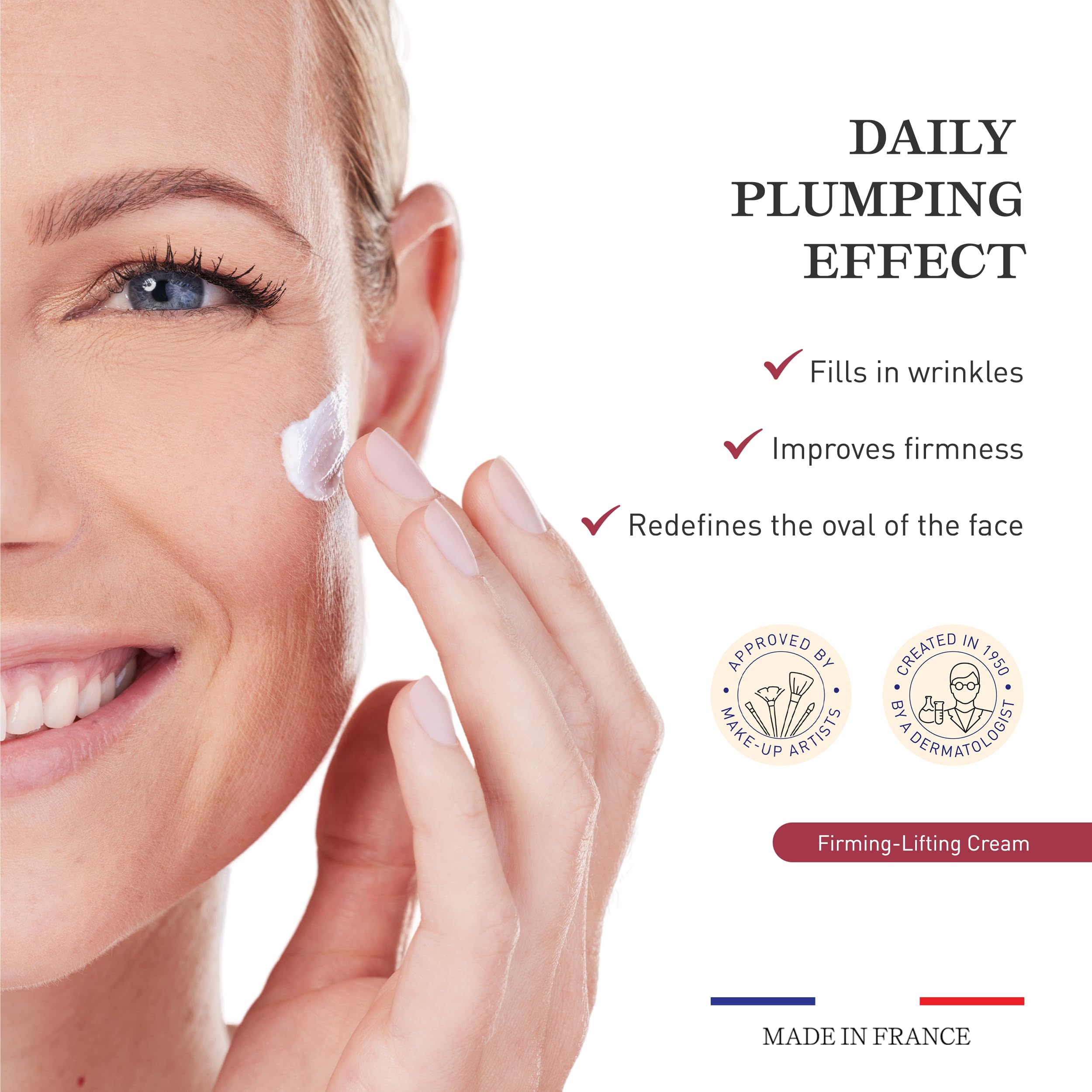 Embryolisse, Firming Lifting Cream with Hyaluronic Acid, Anti Wrinkle Face Cream for Women to Reduce Wrinkles Dark Spots - Image 3