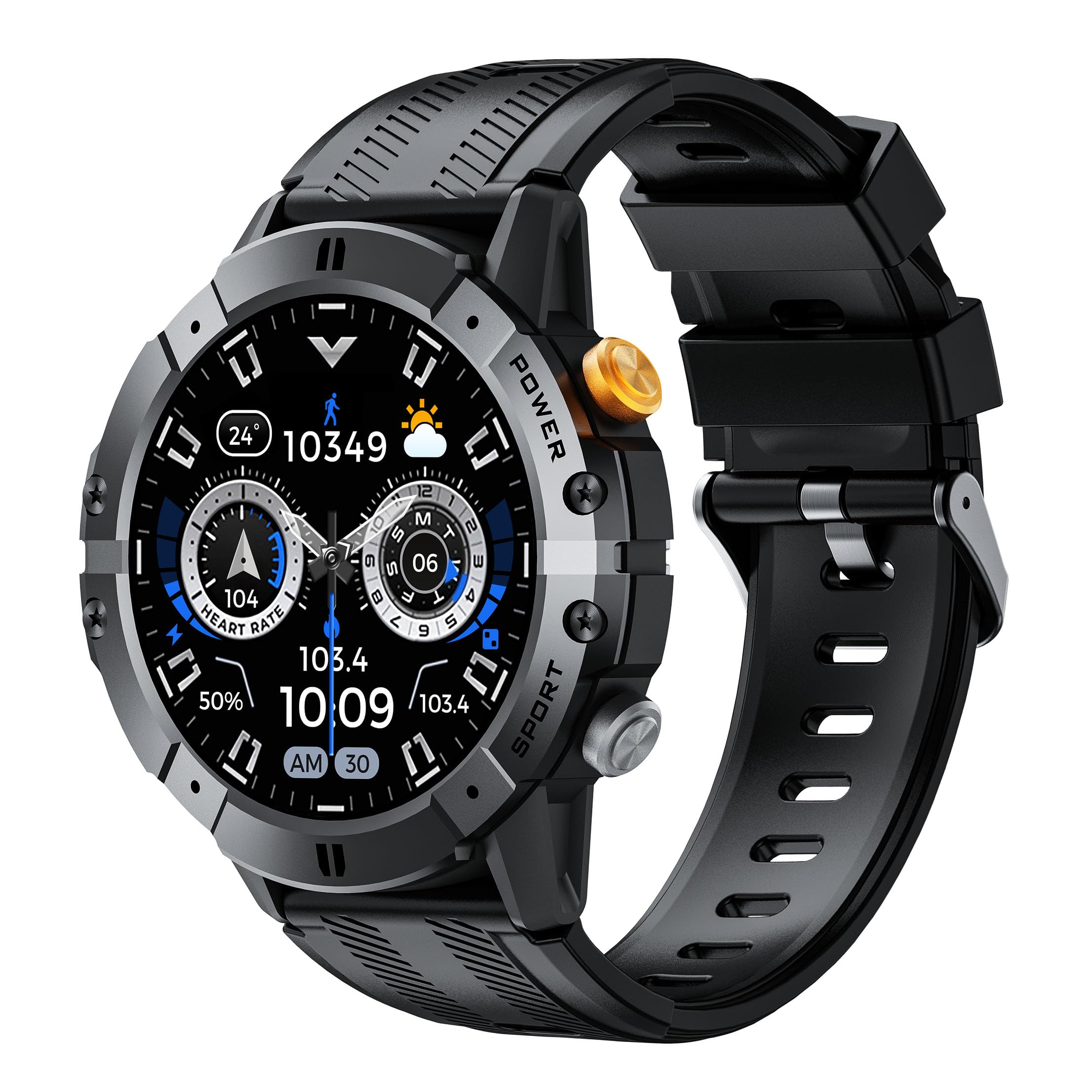 FOSSiBOT C29 Smartwatch Uomo Donna con Effettua o Risposta Chiamate,Orologio Intelligente Fitness con Chiamate Bluetooth,Smart Watch Tracker 100+ Modalità Sportive,IP68 Smart Watch per Android iOS