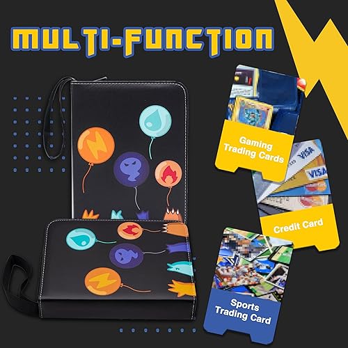 Miniatura 5 de Carpeta de tarjetas, álbum de tarjetas coleccionables de 4 bolsillos, carpeta de tarjetas de exhibición de doble cara de 400 bolsillos, expandible