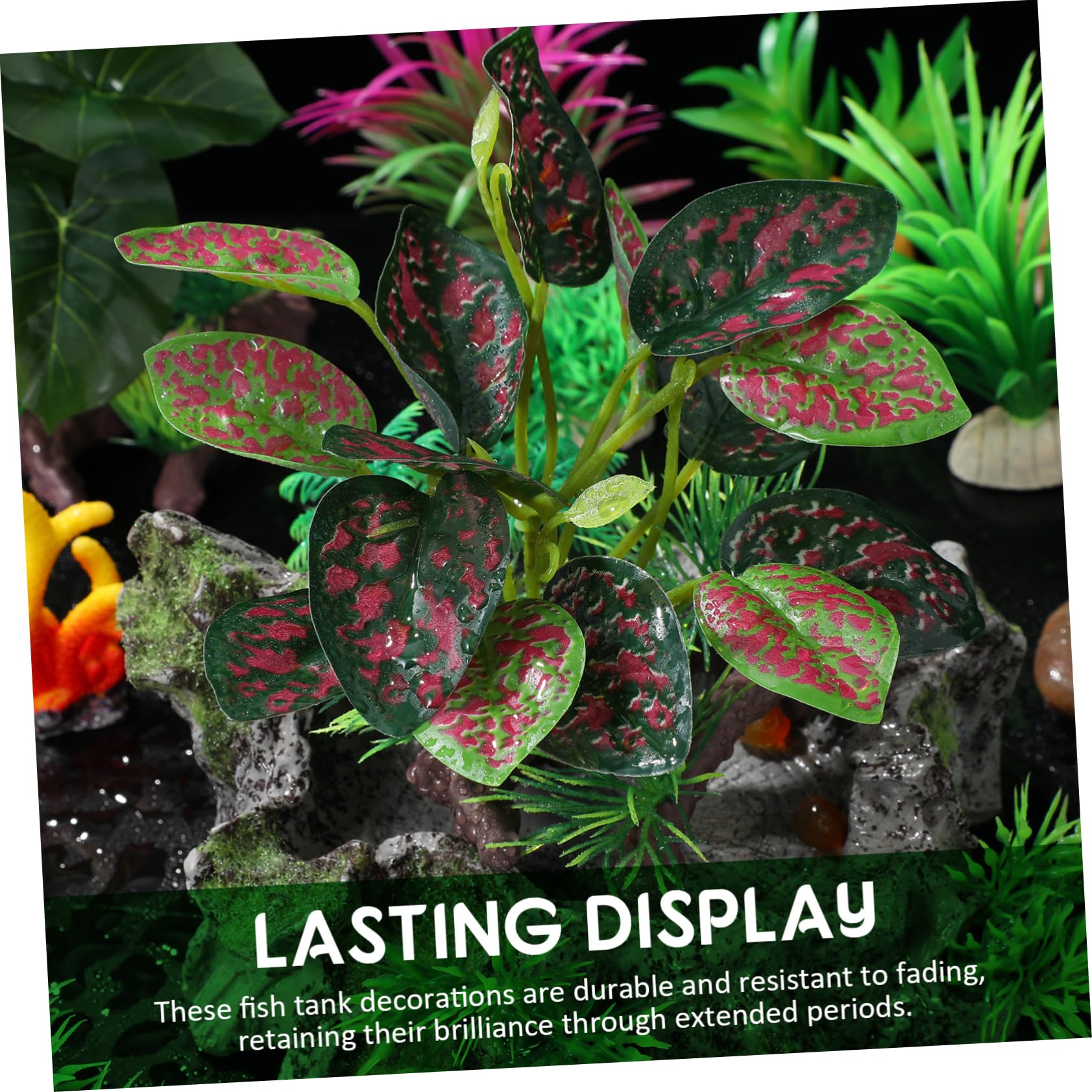 BESPORTBLE 10 Uds Decoración del Tanque De Peces Decoraciones De Acuario Plantas Artificiales para Acuario Tanque De Peces Plantas Decoraciones Plantas De Acuario Decoraciones Bonsai Plantas