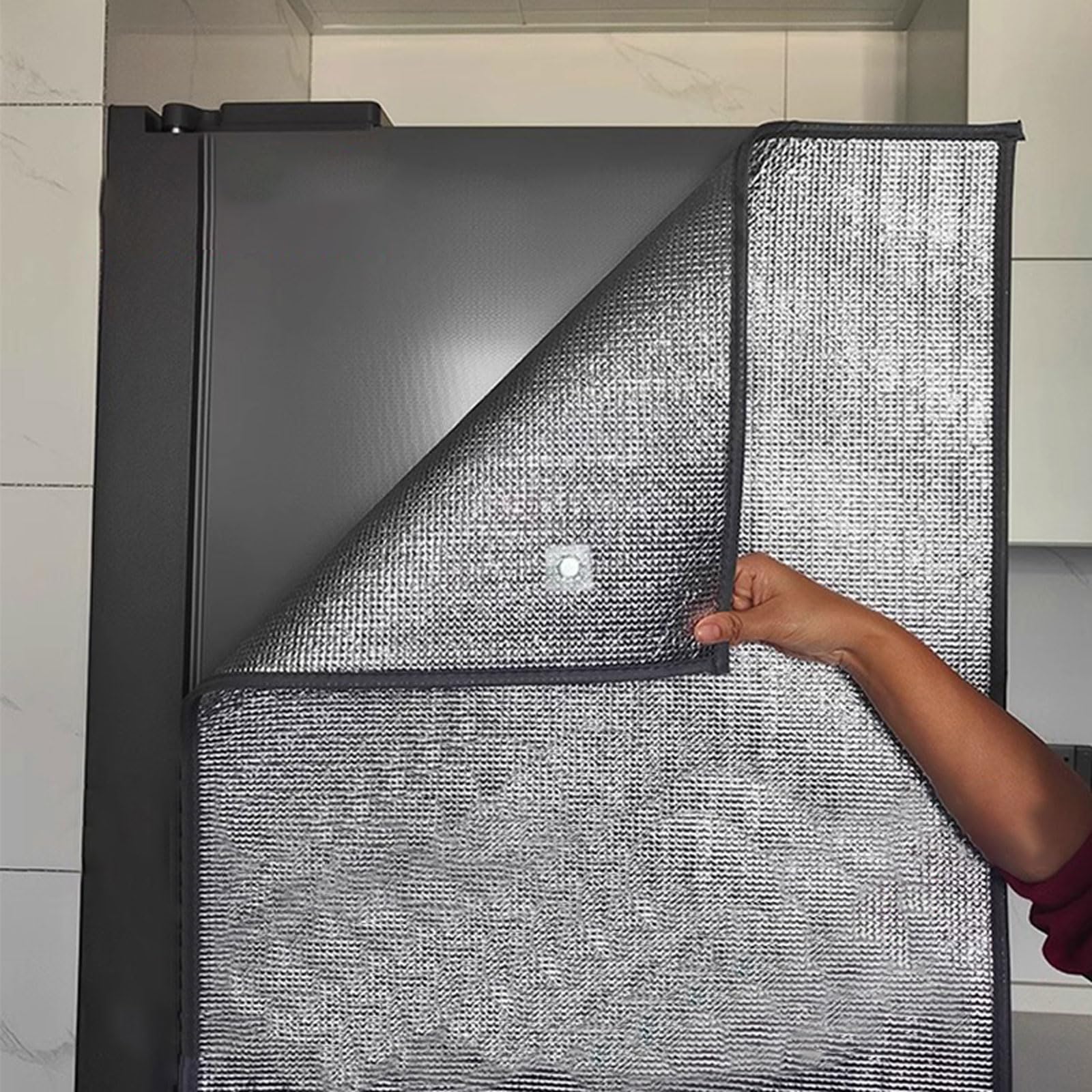 AMZBNEIDI Vertical Freezer Sunshade Film, Aluminum Foil Refrigerator Freezer Sun Shade Insulation Cover Style A/B Multiple Sizes(Style a,50x70cm)