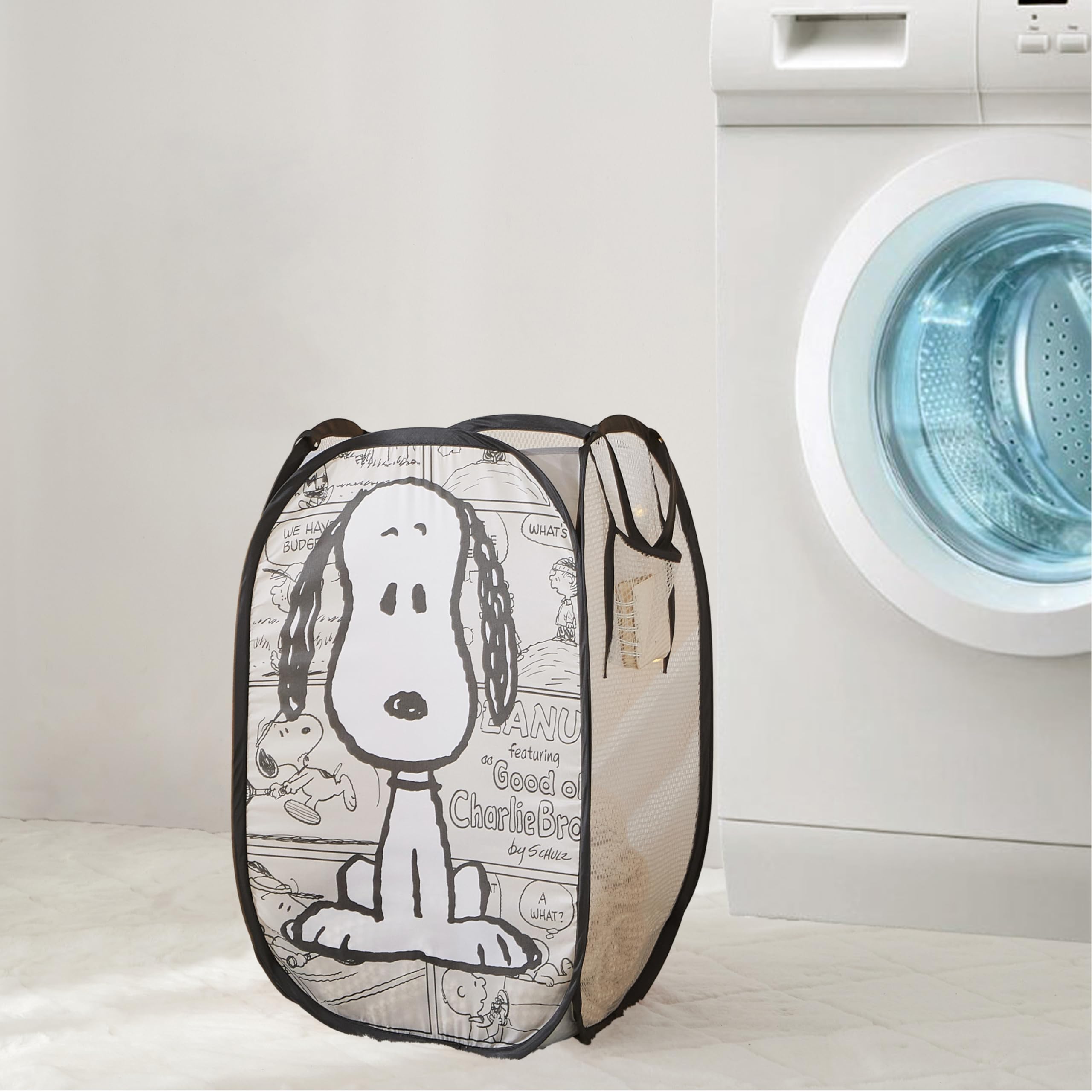 Peanuts Snoopy Cesta de roupa suja dobrável, organizador de roupas