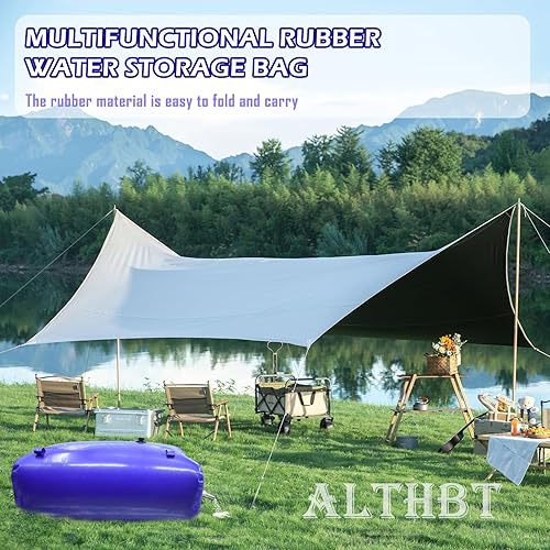 Miniatura 6 de Contenedor portátil de almacenamiento de vejiga de agua de 500 litros, tanque de agua plegable, gran capacidad para agricultura, campamento,