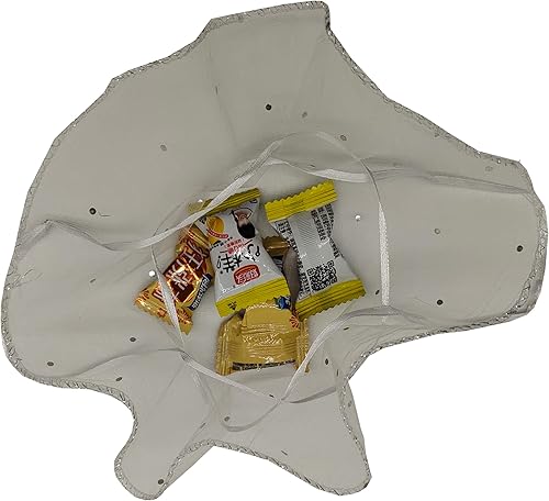 Miniatura 2 de Ankirol 100 bolsas de organza transparente con cordón redondo de organza para joyas, bolsa de dulces de 10.2 in10.2 pulgadas de diámetro para