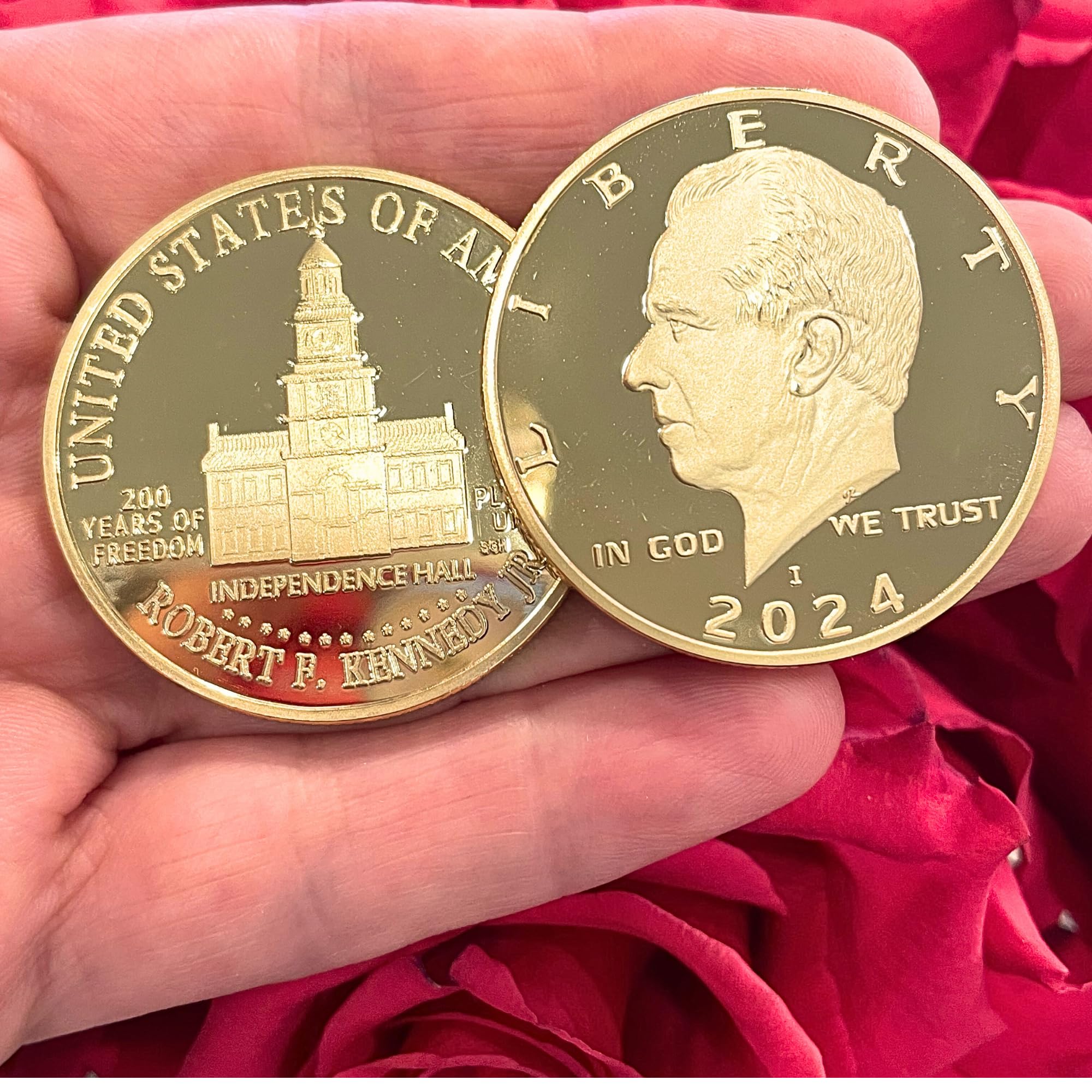 Amazon.com: Aizics Mint Robert F Kennedy Jr. 2024 Gold Trump Coin