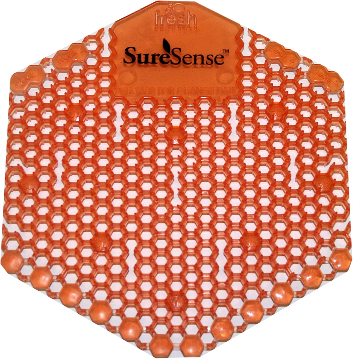 Fresh the Wave 3D Toilet Restroom 30-day Urinal Screen Deodorizer Air Freshener / Fragrance - Mango- Orange (Pack of 10)
