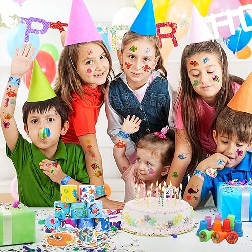 Miniatura 7 de 88 piezas de recuerdos de fiesta bajo el mar para niños, suministros de fiesta temática de animales del mar del océano para niños y niñas, lindos