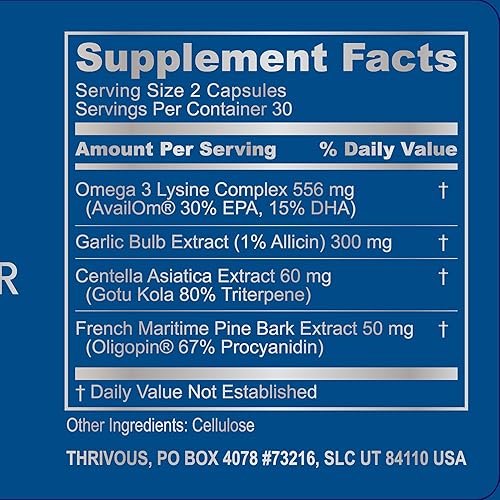 Miniatura 5 de Thrivous Geroprotector Stack - Mejora la función de cuerpo completo para un mejor envejecimiento - Suplemento geroprotector avanzado - Incluye