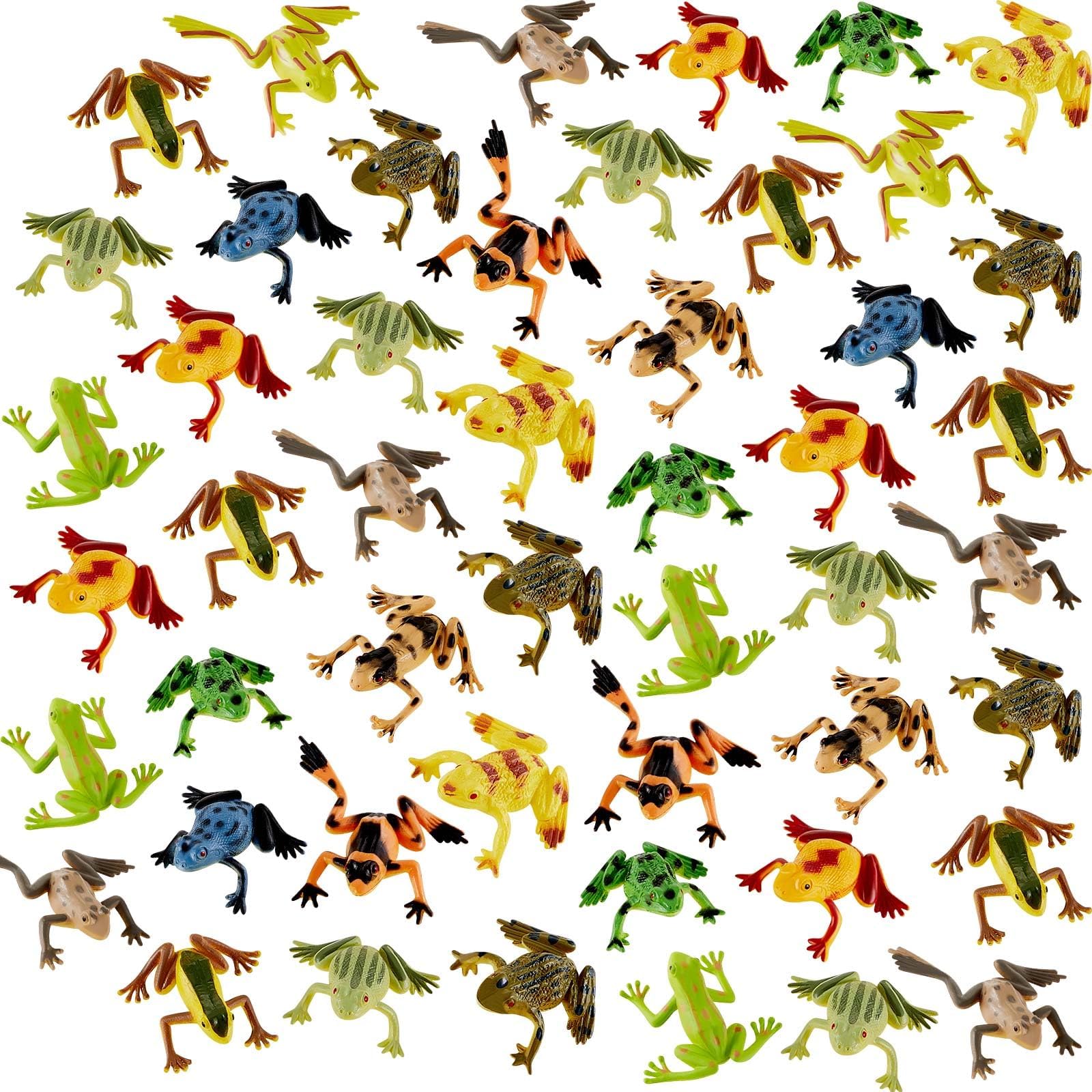 36 Pieces Plastic Frogs Toy Mini Vinyl Realistic Frog Toy Decorations Frogs Fun Rain Forest Character Toys Realistic Frog Figures Lifelike Toy for Crafting Party Supplies Home Decor Game