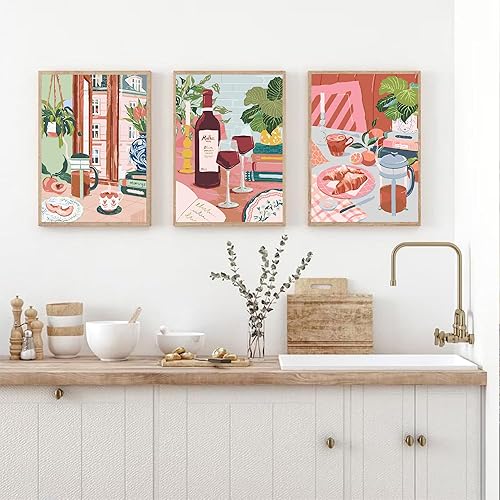 Vista 100 de cupmod Paquete de 6 kits de pintura por números para adultos principiantes, número bohemio acrílico fácil, números de acuarela sobre lienzo sin