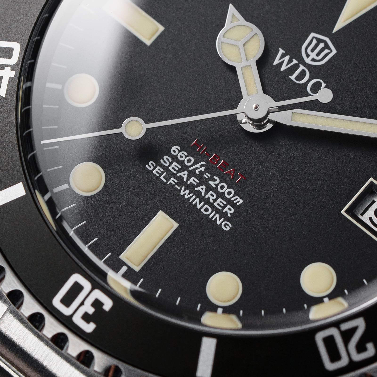 watchdives WD5513M Vintage Sub Taucheruhr für Herren, 9015 90S5 Automatisches Mechanisches Luxus-Taucheruhr, 40,7 mm Gewölbtes Saphirglas Armbanduhr, 20 Bar wasserdichte Taucheruhr