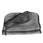 Eurow Reusable Makeup Remover Cloths, Soft Microfiber Face Towels for All Skin Types, Chemical-Free, Protective, Machine Washable, Gentle & Effective Facial Cleansing, 8x16, Gray, 2-Pack