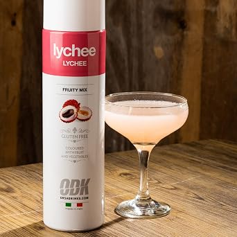 ODK Lychee Puree Infused Fruit Syrup | Cocktails, Cooking, Baking and Desserts | 75cl