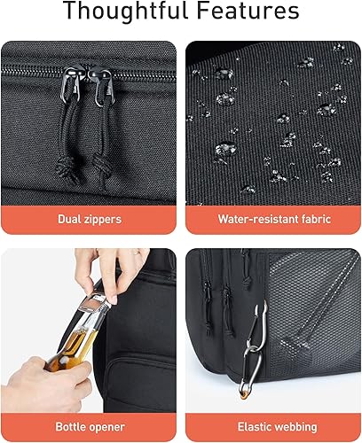 Miniatura 7 de TOURIT Mochila térmica a prueba de agua 30 latas aisladas a prueba de fugas, bolsa enfriadora portátil para playa, viajes, camping, picnic,