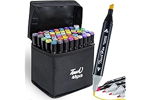 Illy Markers 48 Colors Dual Tip Art Marker Set, Professional Drawing Markers...