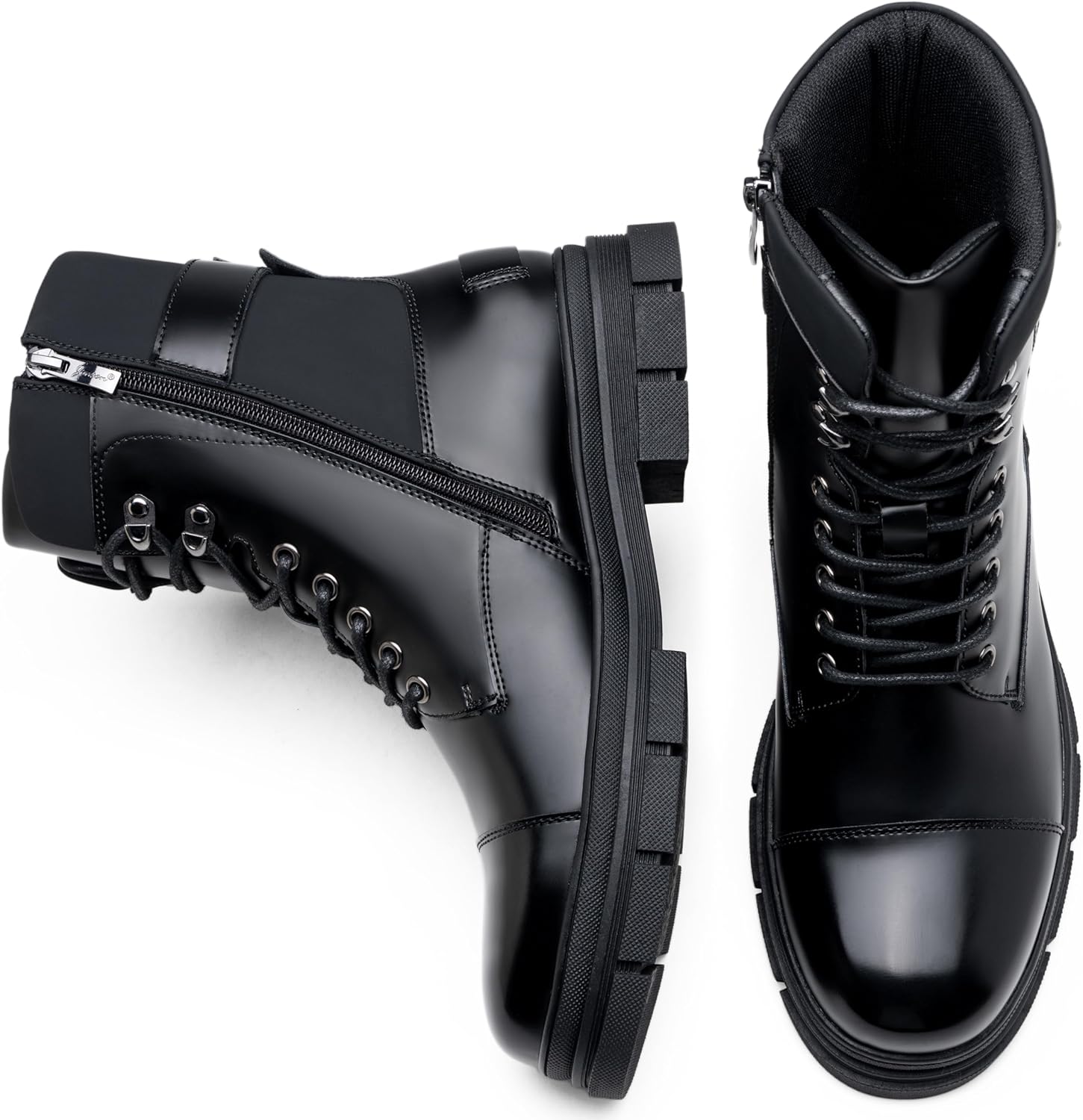 Jousen Men's Boots Mens Combat Boots Lace up Waterproof Motorcycle Boots for Men - Image 7