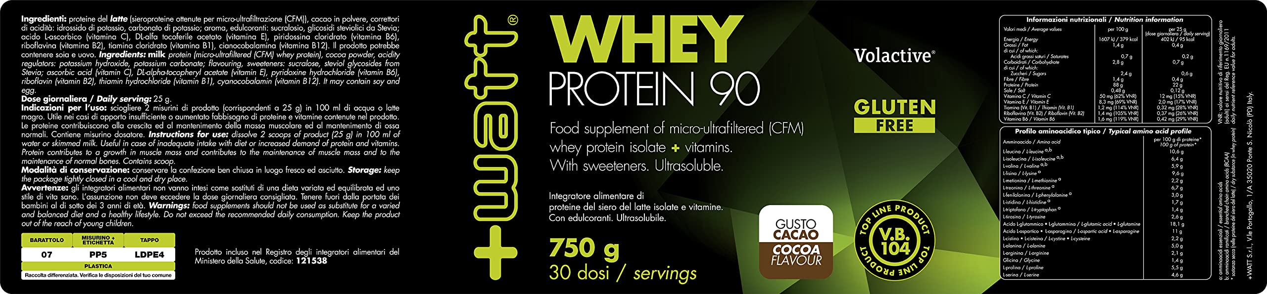 Whey Prot 90 Caca0 750g