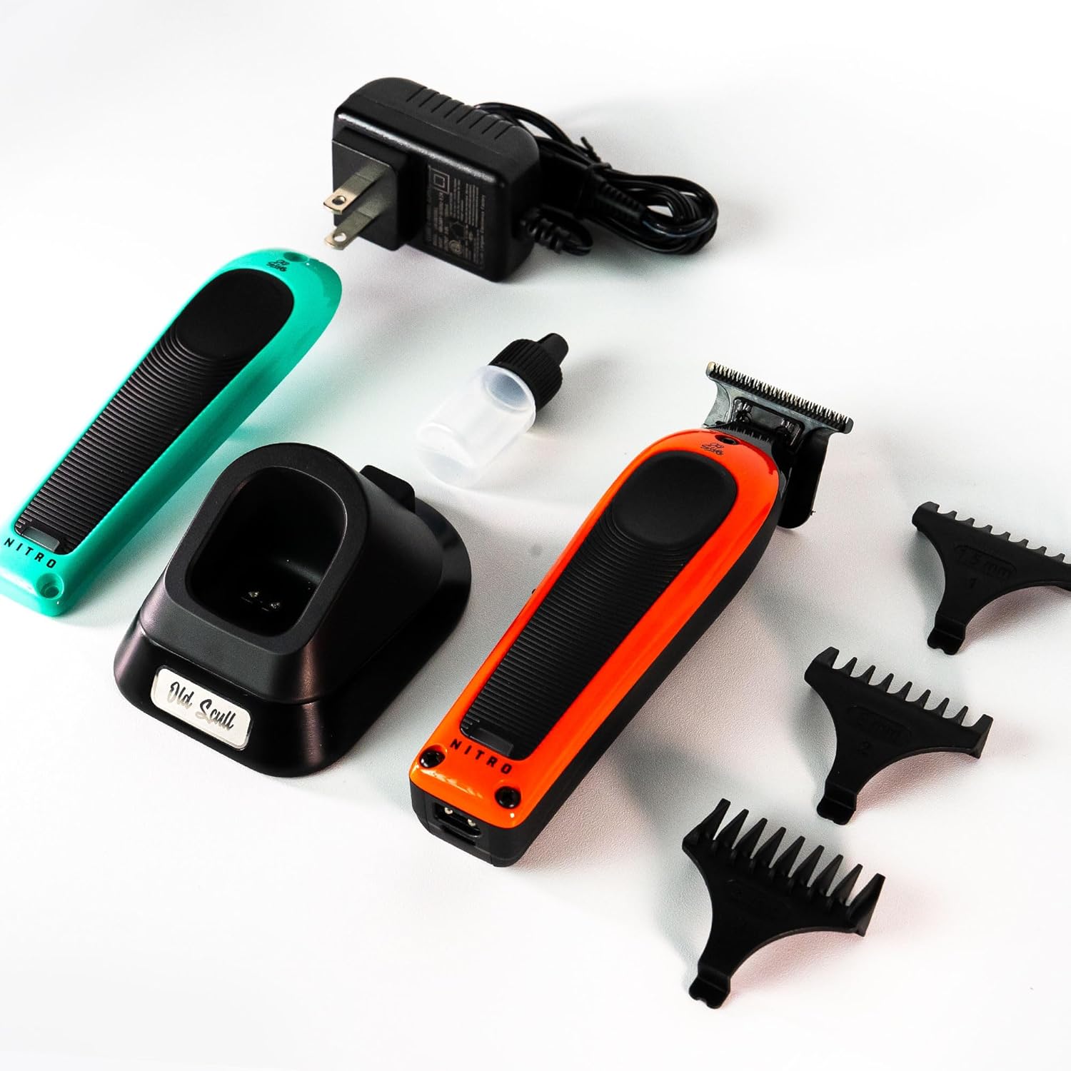 OLD SCULL Nitro Trimmer Professional, High Torque Motor, DLC Precision Blade, Barber Trimmer for Beard & Hair Trimmer for Line-Ups, Detail & Edging
