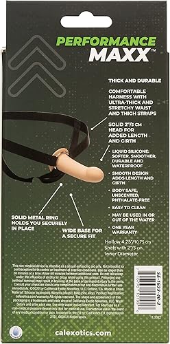 Miniatura 10 de CalExotics Performance Maxx Extensión con correa de arnés en la manga del pene - Marrón - SE-1633-45-3