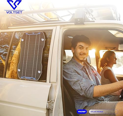 Miniatura 5 de Voltset Kit de panel solar de 30 W 12 V, cargador de batería solar portátil, mantenedor, impermeable, cargador de goteo para batería de coche,