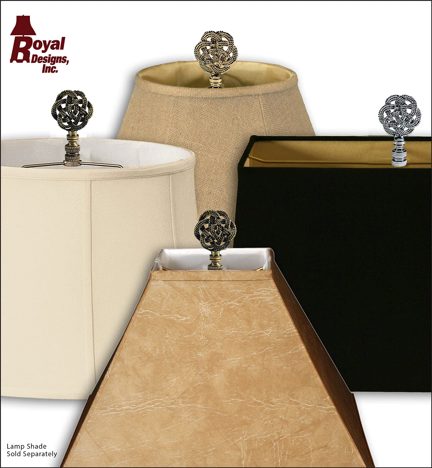 Royal Designs Inc. Deko-Lampe, keltischer Knoten, Antik-Messing Set of 2 messing antik-optik