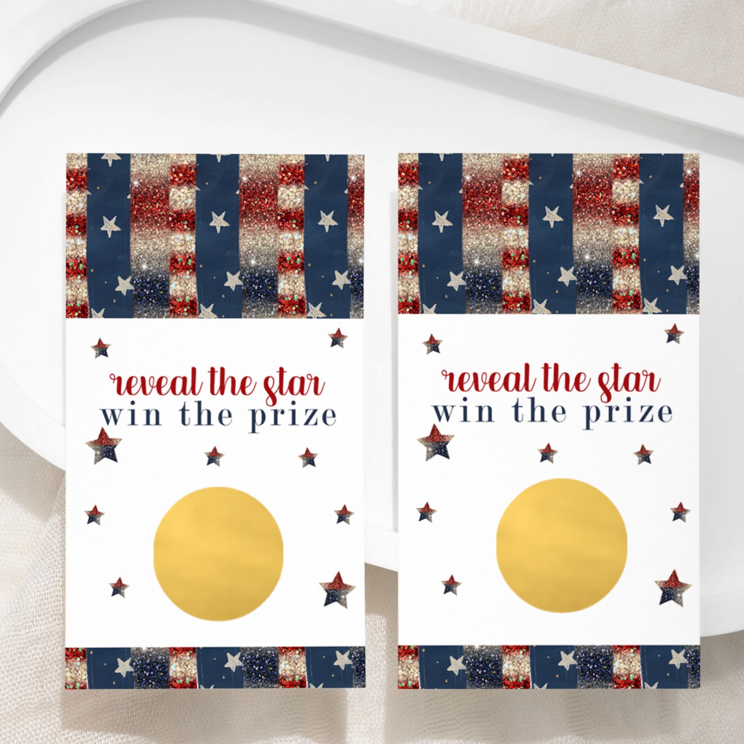 Festive Star Scratch-Off Cards (30 Pack) - Red White & Blue, 5 Winners, For 4th Of July Parties & Events - View #6