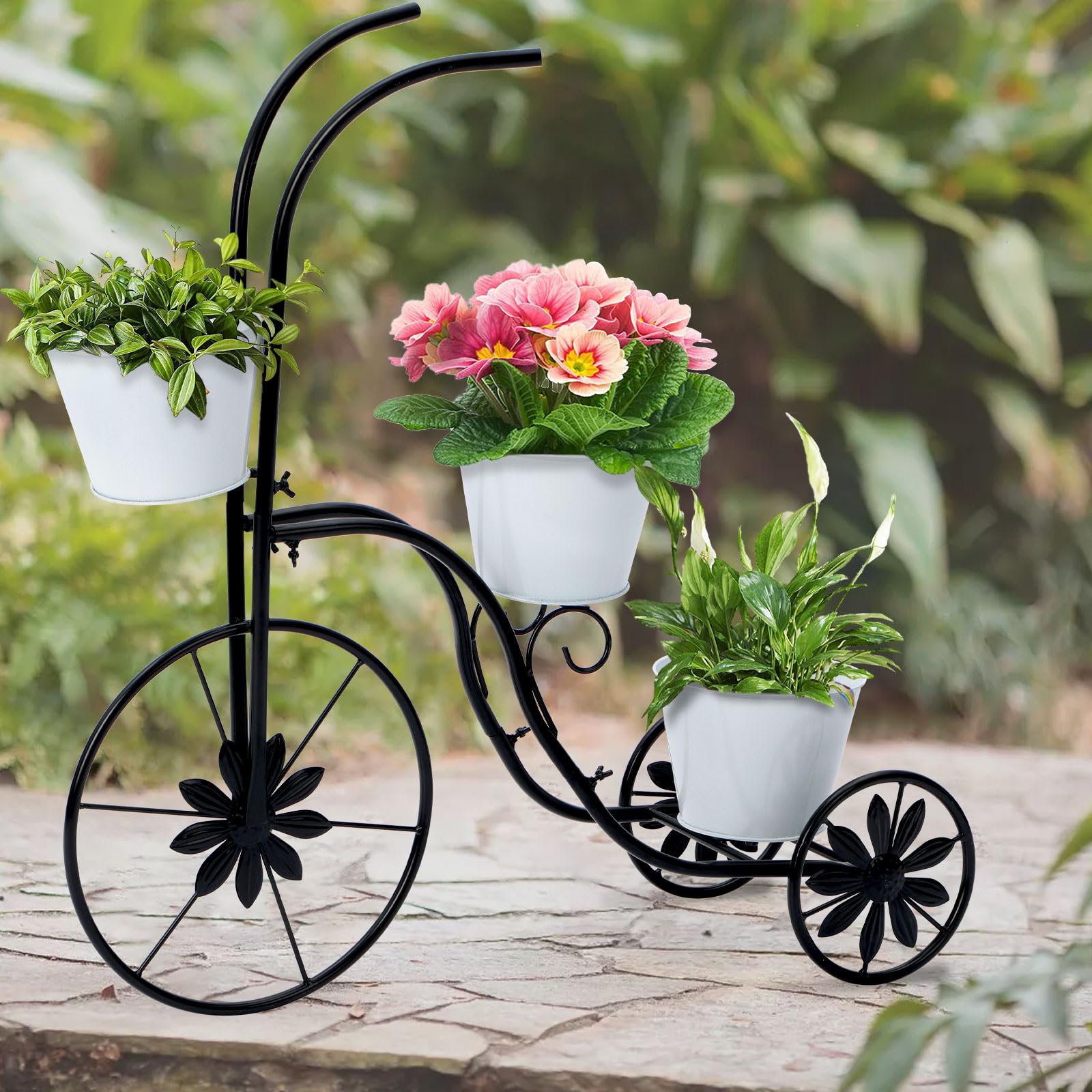 Amazon.com : LEWIS&WAYNE Metal Tricycle Planter, 3 Tier Floral