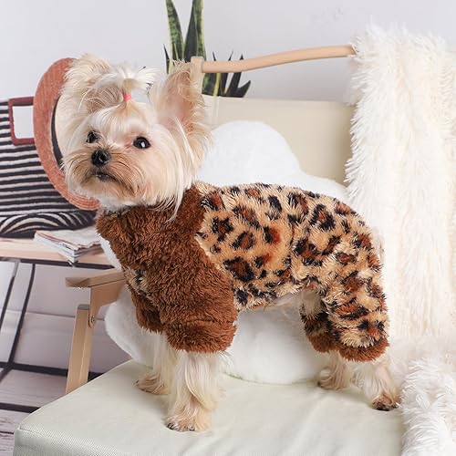 Miniatura 8 de Pijama rosa para perro, ropa de invierno para perros pequeños, hembra, niño, invierno, cálido, para perro, suéteres de forro polar para cachorros,