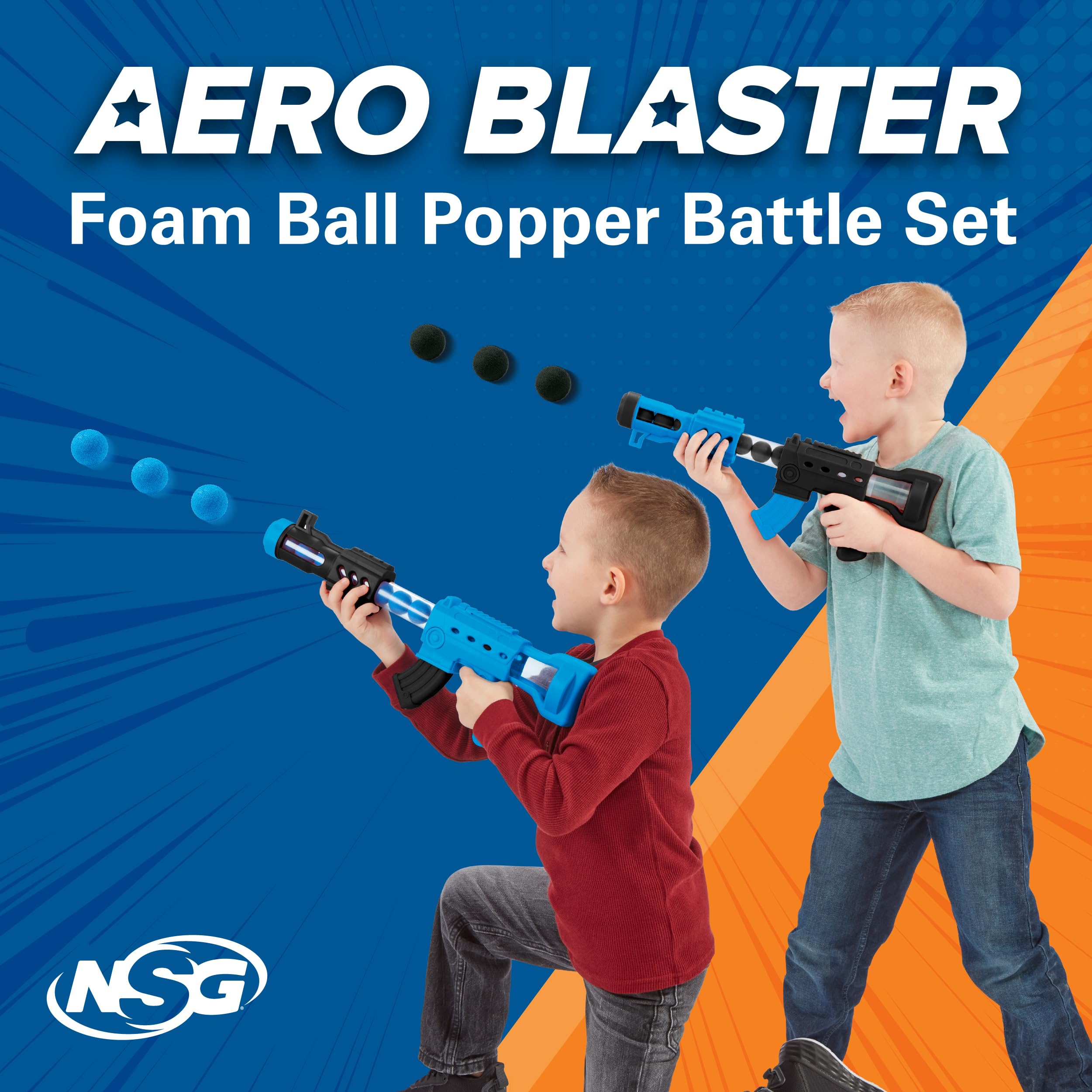 Aeroblast 2 Player Set Foam Ball Popper
