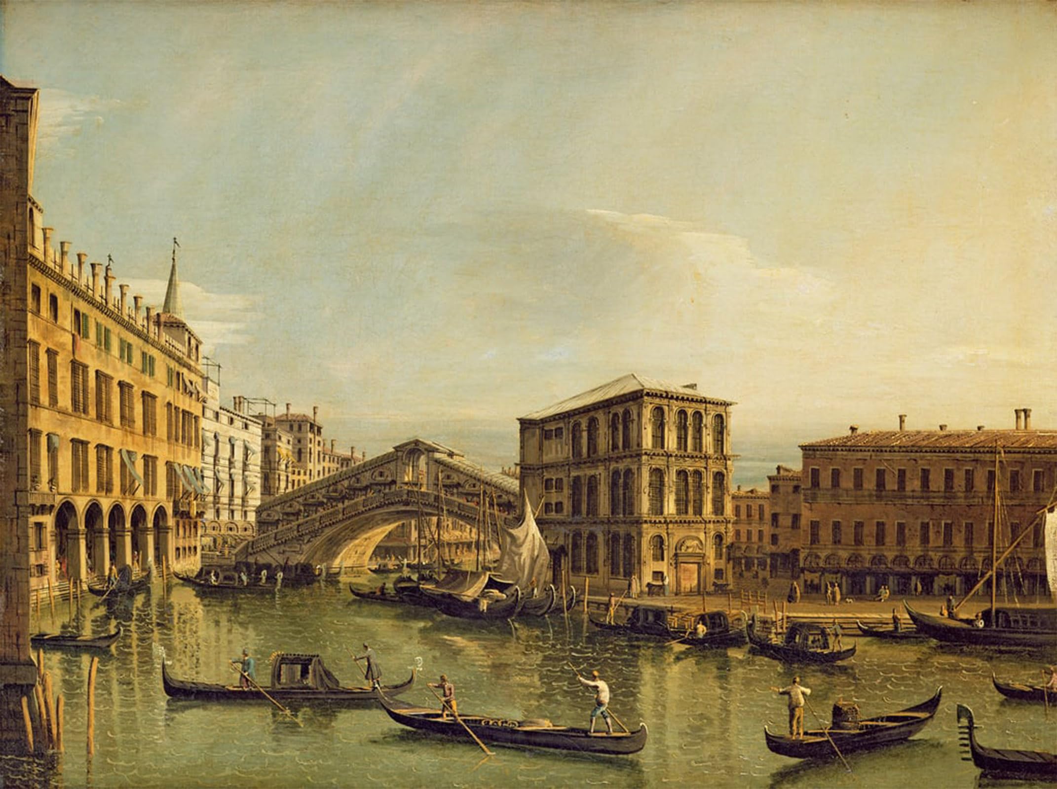 ARTXLXXBN Famous Print Painting Colorful Art Print the Grand Canal Venice by Bernardo Bellotto Canvas Art Decorations for Home Decor 60x90cm