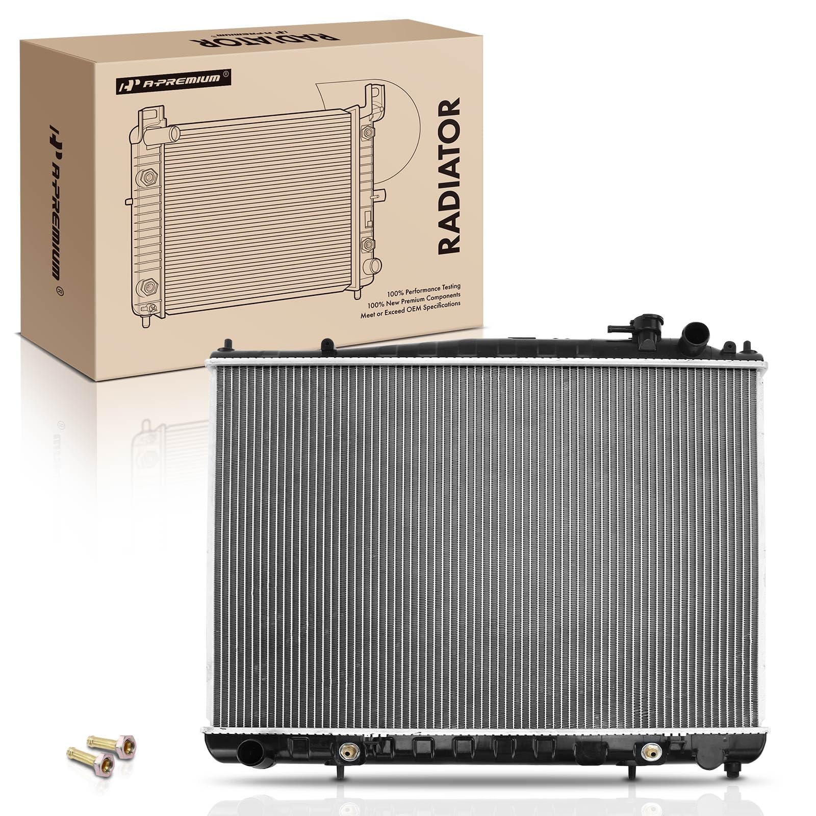 Photo 1 of A-Premium Engine Coolant Radiator Assembly with Transmission Oil Cooler Compatible with Infiniti QX4 2000-2003 & Nissan Pathfinder 2001-2004, Automatic Transmission, Replace# 214100W810, 214604W000