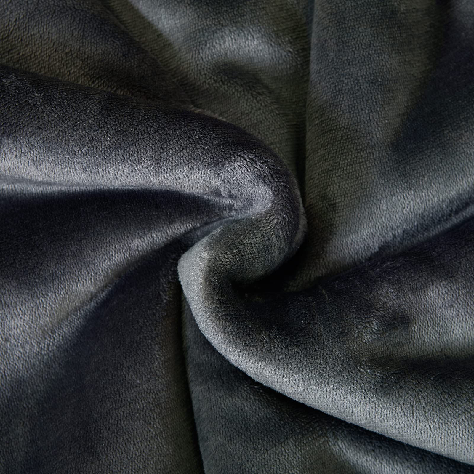 SOCHOW Coperta Plaid in Pile Sherpa, Grigio Scuro 220 x 240 cm Coperta di Peluche Super Morbida e Lussuosa a Doppio Strati