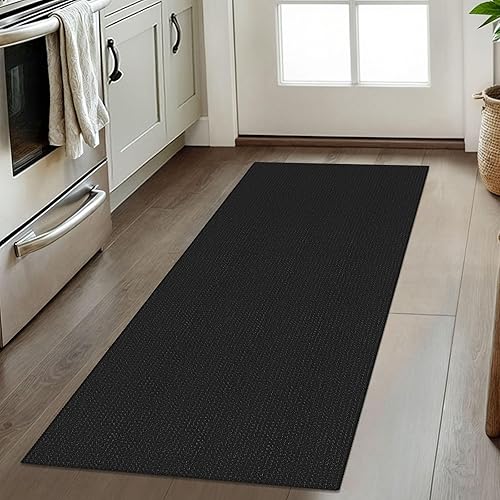Miniatura 458 de IOHOUZE Alfombra lavable de 4 x 6 pies con parte trasera de goma antideslizante tejida para interiores y exteriores, alfombra para entrada
