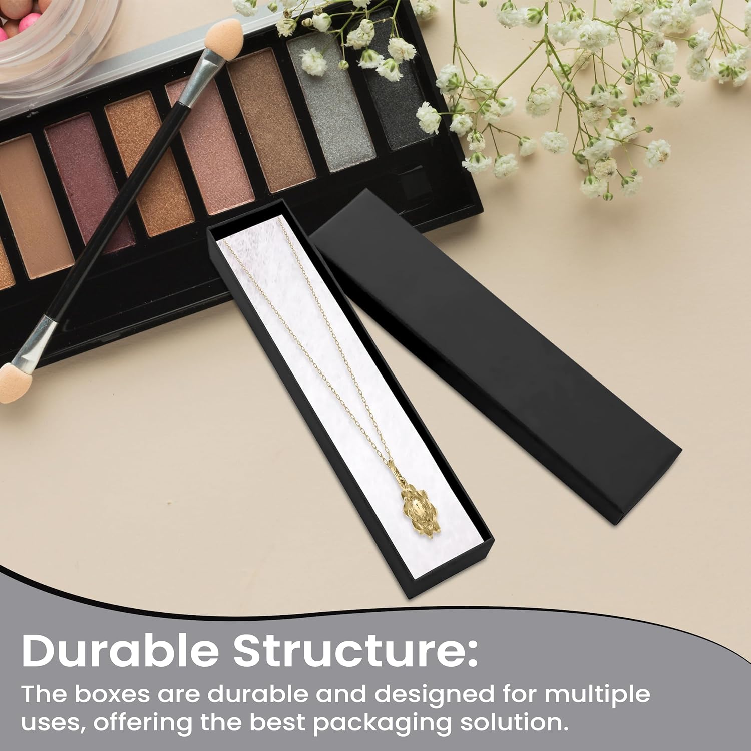 Novel Box 12 Pack Jewelry Gift Box 8x2x0.87in with Cotton Filled | Cardboard Jewelry Box | Gift Boxes with Lids Made in USA | Boxes for Bracelet Necklace Ring Earrings - Image 7