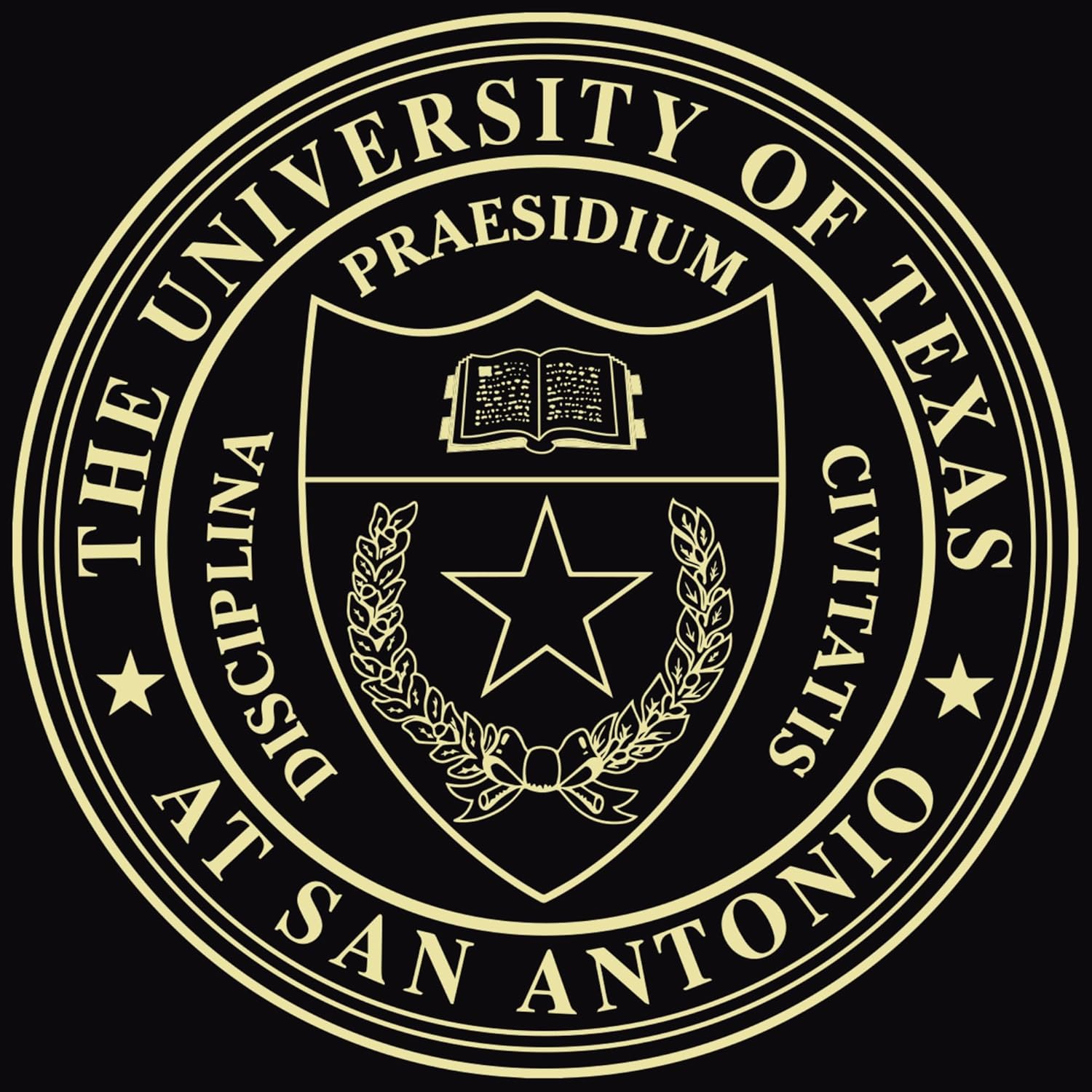 Church Hill Classics - The University of Texas San Antonio 14" w x 11" h Diploma Frame - Fits a bachelor's, master's and phd - Gold Embossed Diploma Frame - Mahogany Moulding with Black Matting