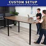 VIVO Électrique 4-Leg Cadre de bureau à double moteur pour les dessus de table jusqu'à 130 x 60 pouces et 352 lbs, Réglage de la hauteur du contrôleur mémoire, Frame only, Noir, DESK-E-400B | Électrique, pour le dessus de table jusqu'à 130 x 60 pouces et 352 lbs, réglable en hauteur,