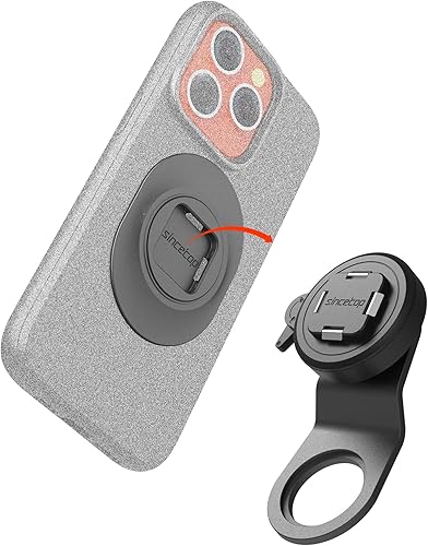 sincetop Soporte de teléfono para bicicleta - Serie Q Quad - Soporte para teléfono de bicicleta de montaña - Bloqueo y liberación rápida - Soporte