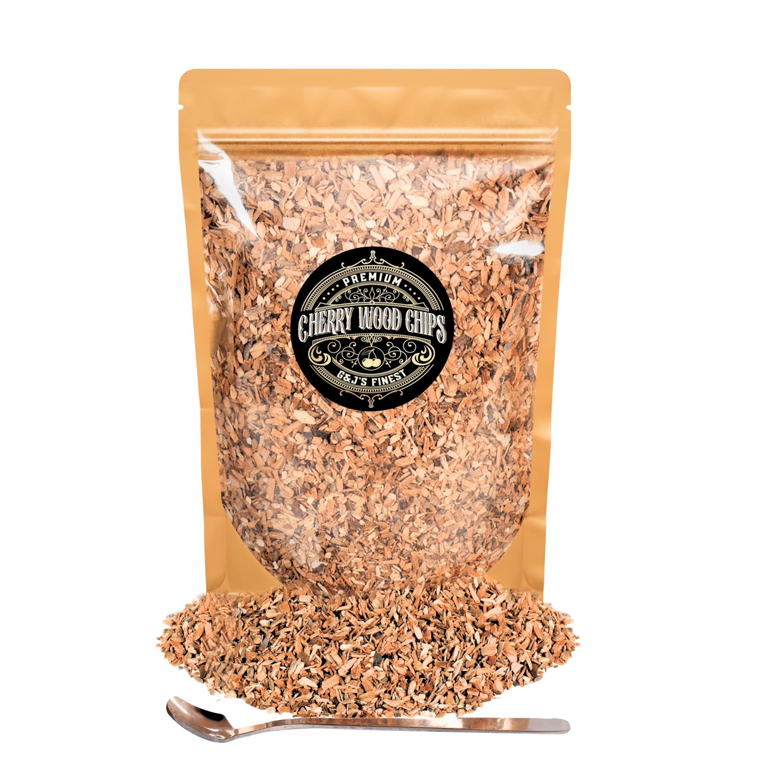 Cherry G & J 's mejores virutas de madera para ahumar cócteles – Bolsa de 5 onzas para hombre pistola de humo bebidas de regalo (chips de cereza)