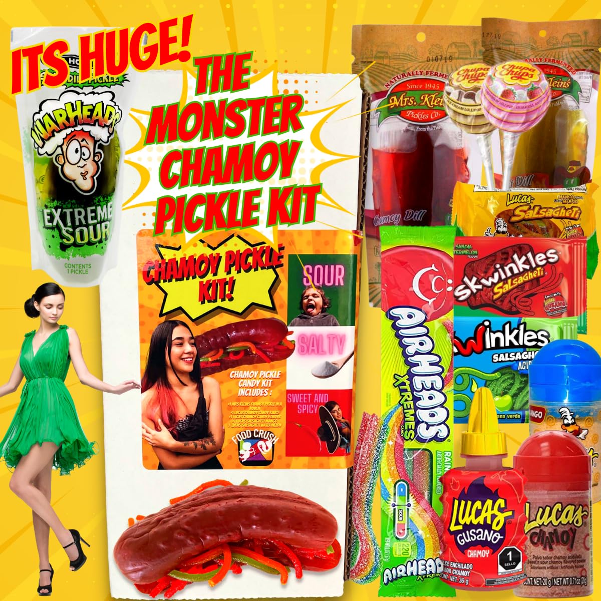 Buy Monster Chamoy Pickle Kit with Chamoy Pickles Single, Warheads