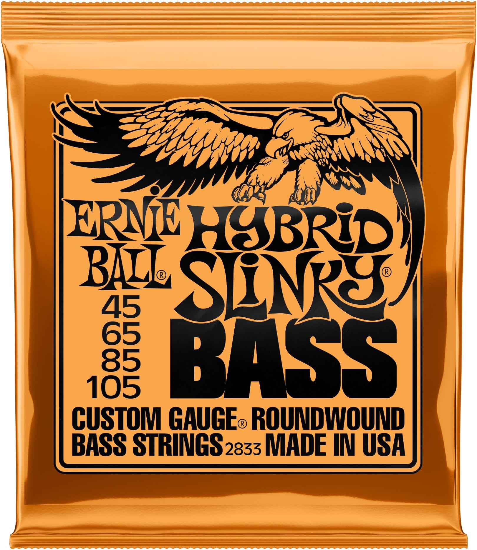Hybrid Slinky Nickel Wound Bass Guitar Strings, 45-105 Gauge (P02833)